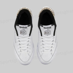 Women’s Classic Leather Lifestyle Sneakers – White, Black & Animal Print