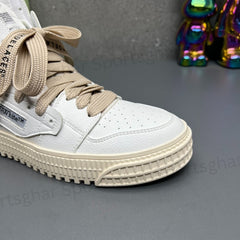 Off-White 3.0 Off-Court High-Top Sneakers – White & Sail Beige