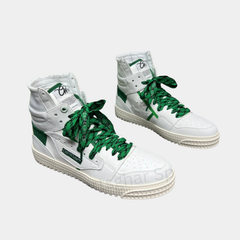 Off-White 3.0 Off-Court High-Top Sneakers – White & Kelly Green