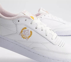 Women’s Classic Leather Lifestyle Sneakers – White & Frost Berry