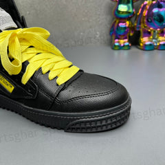 Off-White 3.0 Off-Court High-Top Sneakers – Black & Electric Yellow