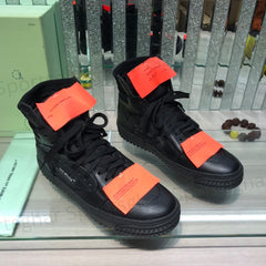 Off-White 3.0 Off-Court High-Top Sneakers – Black, White & Orange