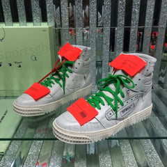 Off-White 3.0 Off-Court High-Top Sneakers – White & Kelly Green