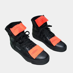 Off-White 3.0 Off-Court High-Top Sneakers – Black, White & Orange