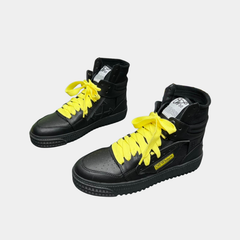 Off-White 3.0 Off-Court High-Top Sneakers – Black & Electric Yellow
