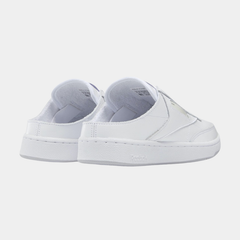 Classic Minimalist Leather Court Mules – Off-White & Cold Grey