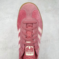 Adidas Gazelle Bold Shoes – Pink Velvet Triple-Platform Sneakers