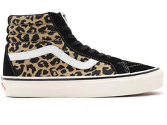 Vans Sk8-Hi 38 DX Anaheim Factory Black Tan Leopard Shoes