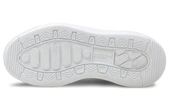 Women’s Platform Leather Lifestyle Sneakers – White & Pink Heritage