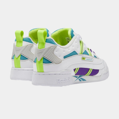 Men’s Retro Leather Lifestyle Trainers – White & Regal Purple