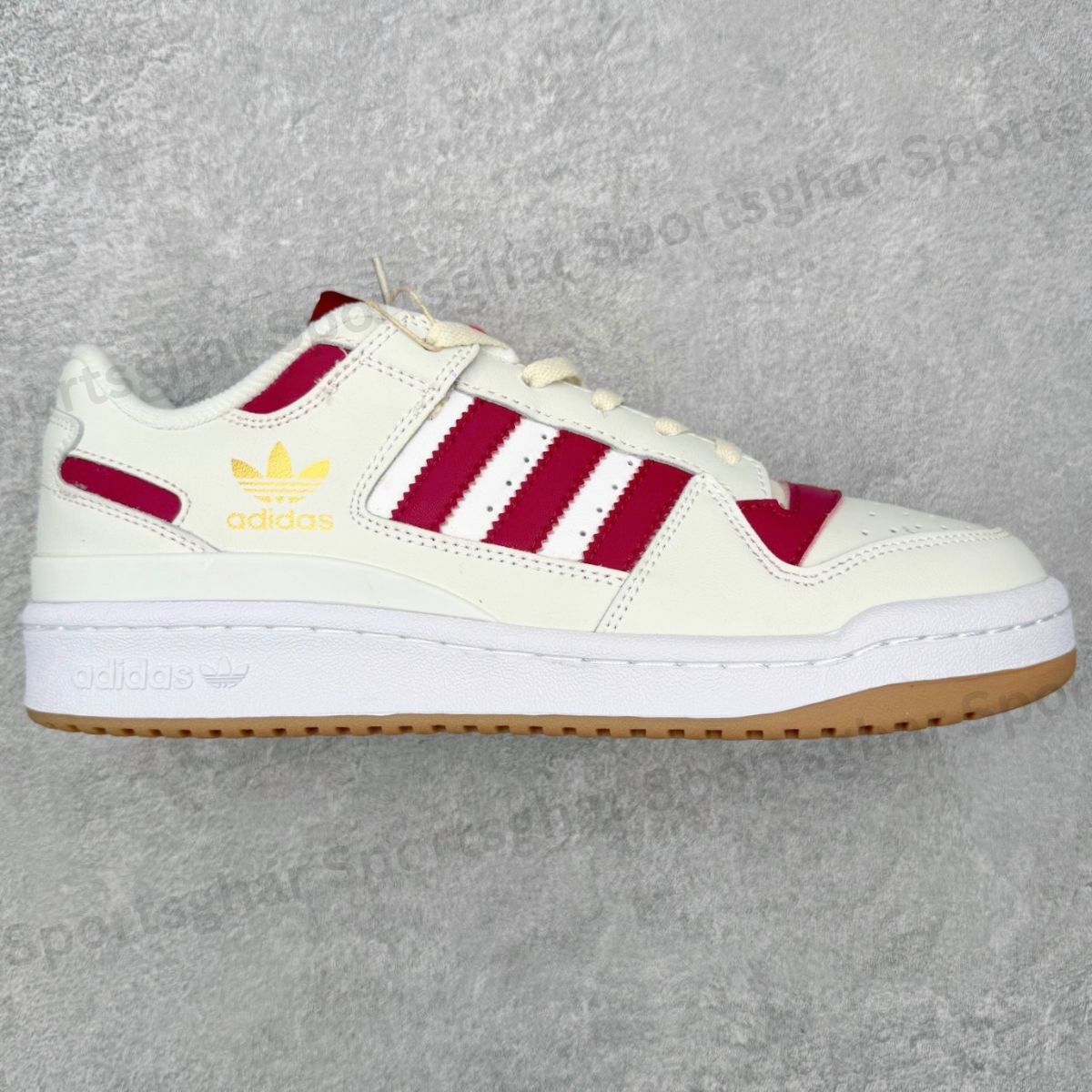 Adidas Forum Low Sneakers in White and Red – Leather Shoes