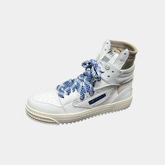 Off-White 3.0 Off-Court High-Top Sneakers – White & Cobalt Blue