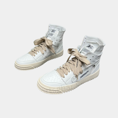 Off-White 3.0 Off-Court High-Top Sneakers – White & Sail Beige