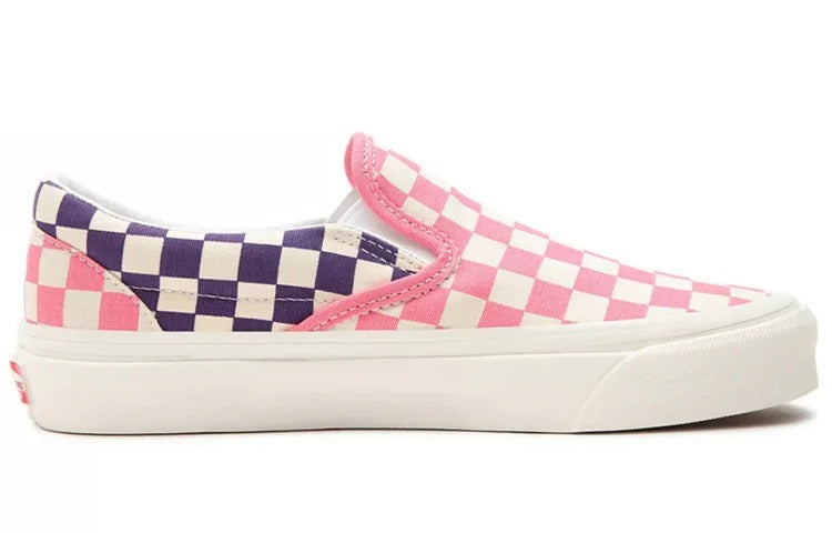 Classic Heritage Slip-On Lifestyle Sneakers – Pink, Purple & White