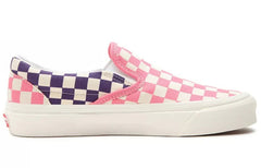 Classic Heritage Slip-On Lifestyle Sneakers – Pink, Purple & White