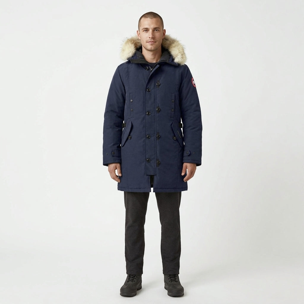 Canada Goose Men's Fur-Trimmed Hooded Down Parka Winter Jacket