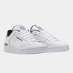 Women’s Classic Leather Lifestyle Sneakers – White, Black & Animal Print