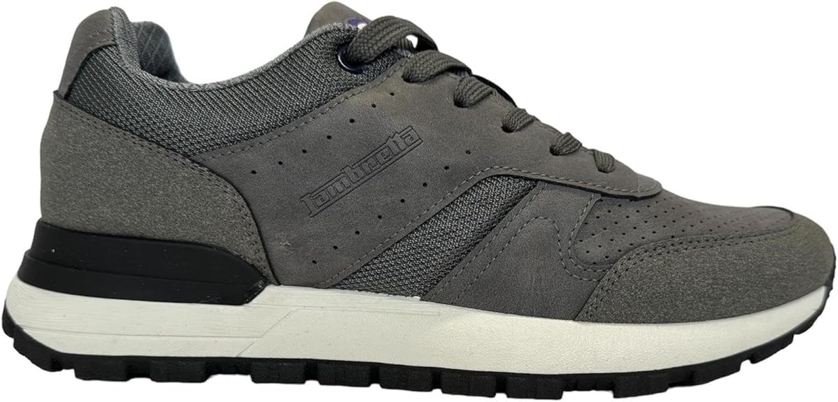 Lambretta Mens Echo 2 Lace Up Sporty Retro Trainers