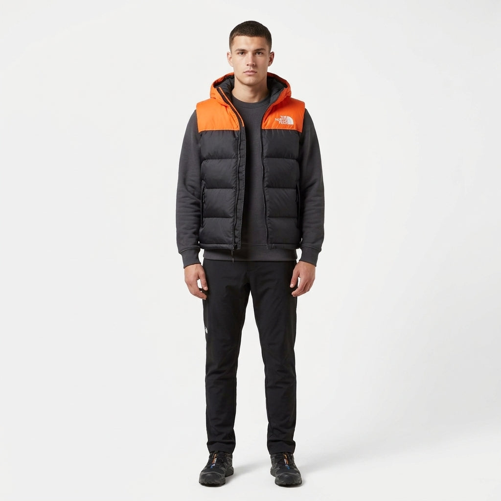 The North Face Men's Hooded Down Puffer Vest Sleeveless Gilet Jacket