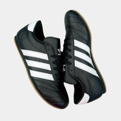 Adidas Adicourtt Premium Leather Sneakers – Black & White Gum Sole