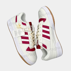 Adidas Forum Low Sneakers in White and Red – Leather Shoes