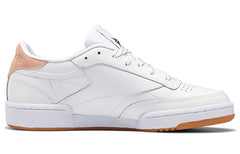 Women’s Classic Leather Lifestyle Sneakers – White & Blush Metallic