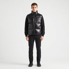 Prada Linea Rossa Men's Shiny Nylon Puffer Vest Sleeveless Gilet Jacket