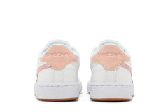 Women’s Classic Leather Lifestyle Sneakers – White & Blush Metallic