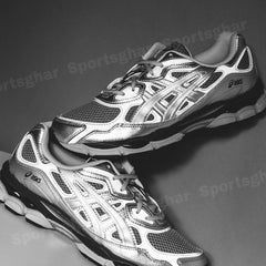 ASICS GEL-NYC Silver Navy Men’s Trainers