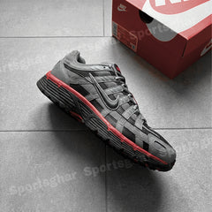 Nike P-6000 Men’s Trainers Grey Black Red Retro Running Sneakers