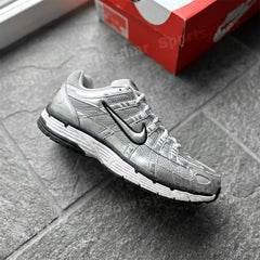 Nike P-6000 Metallic Silver Men’s Trainers – Retro Running Sneakers