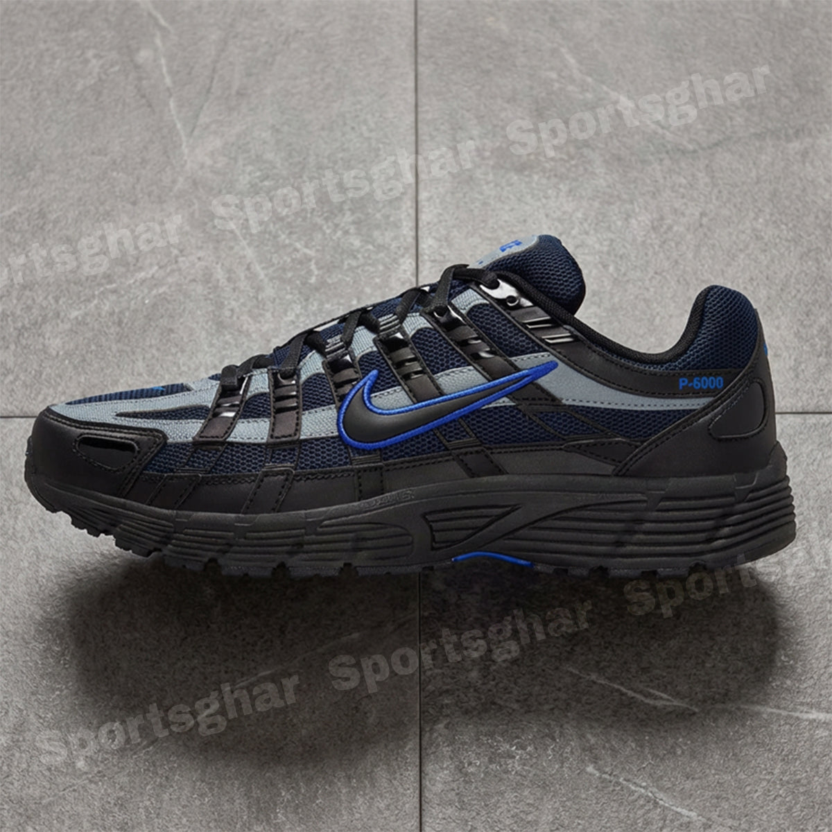 Nike P-6000 Black Grey Blue Men’s Trainers