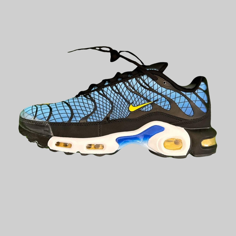 Nike Air Max Plus Greedy Mens Trainers Blue Yellow Black Tuned Air Sneakers