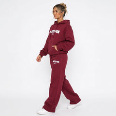 White Fox Vol. 3 Graphic Oversized Hoodie & Wide-Leg Tracksuit Set