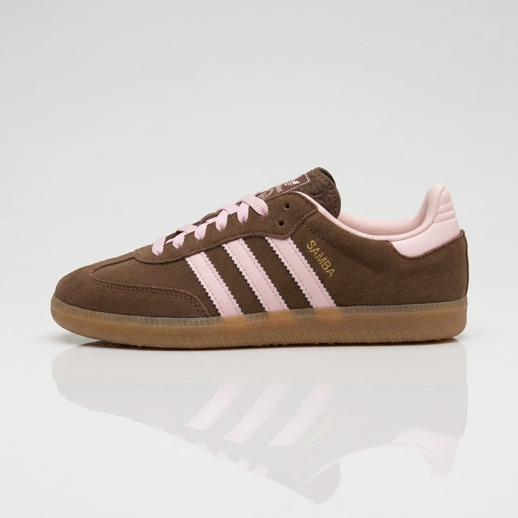 adidas Samba OG Dark Brown & Pink Sneakers