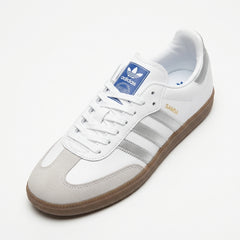 adidas Samba OG White Metallic Silver Sneakers