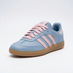 adidas Samba OG Light Blue & Pink Sneakers
