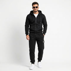 Stone Island Men's Compass Full-Zip Hoodie & Cargo Joggers Fleece Tracksuit Set