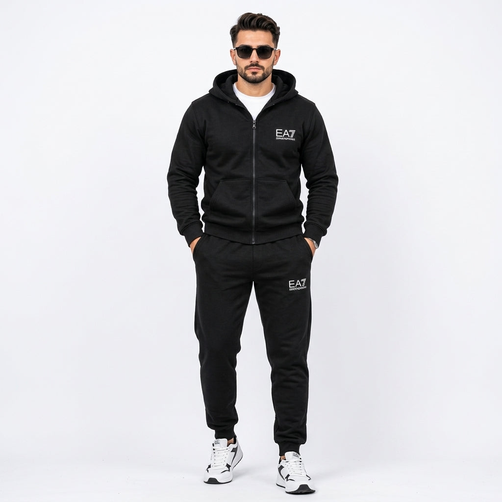 Boss Men's Full-Zip Hoodie & Joggers Fleece Tracksuit Set