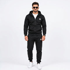 Moncler Men's Classic Full-Zip Hoodie & Joggers Fleece Tracksuit Set