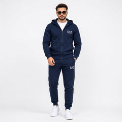 EA7 Emporio Armani Men's Full-Zip Hoodie & Joggers Fleece Tracksuit Set
