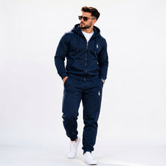 Polo Ralph Lauren Men's Classic Full-Zip Hoodie & Joggers Fleece Tracksuit Set