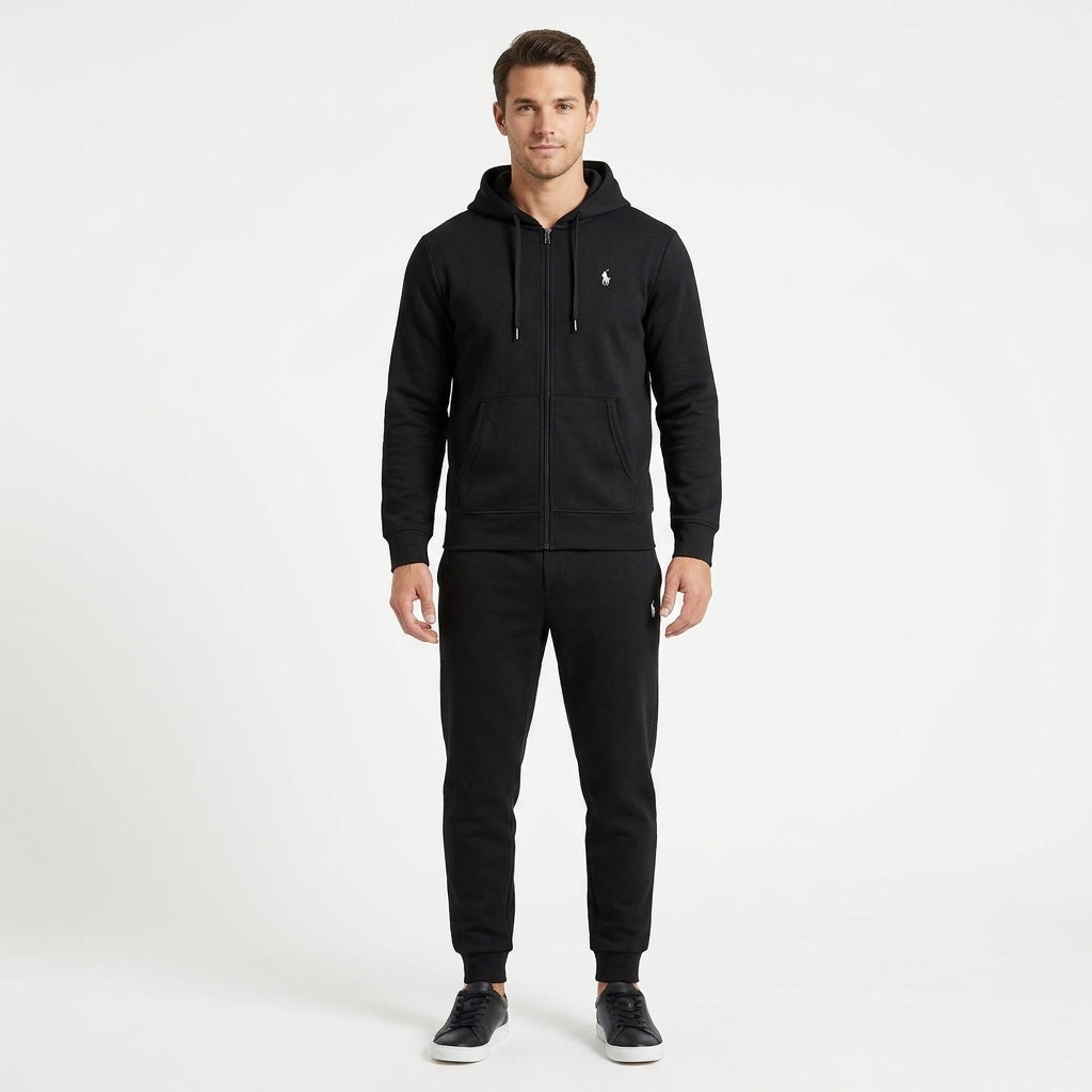 Polo Ralph Lauren Men's Classic Full-Zip Hoodie & Joggers Fleece Tracksuit Set