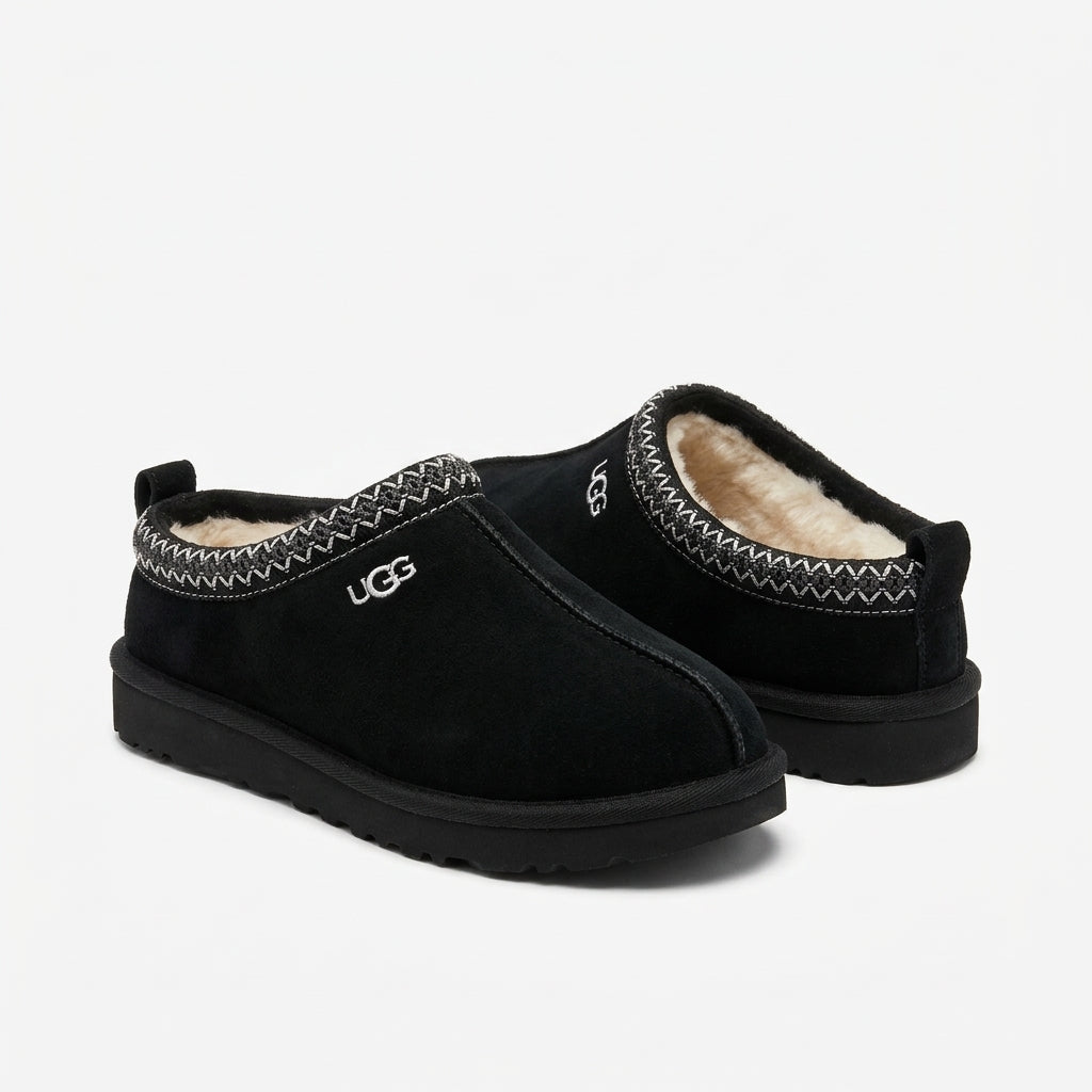 UGG Unisex Tasman Suede Slip-On Slippers Shearling Lined Clog Shoes