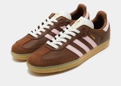 adidas Samba OG Brown Pink Sneakers – Leather & Suede Low-Top Gum Sole Shoes
