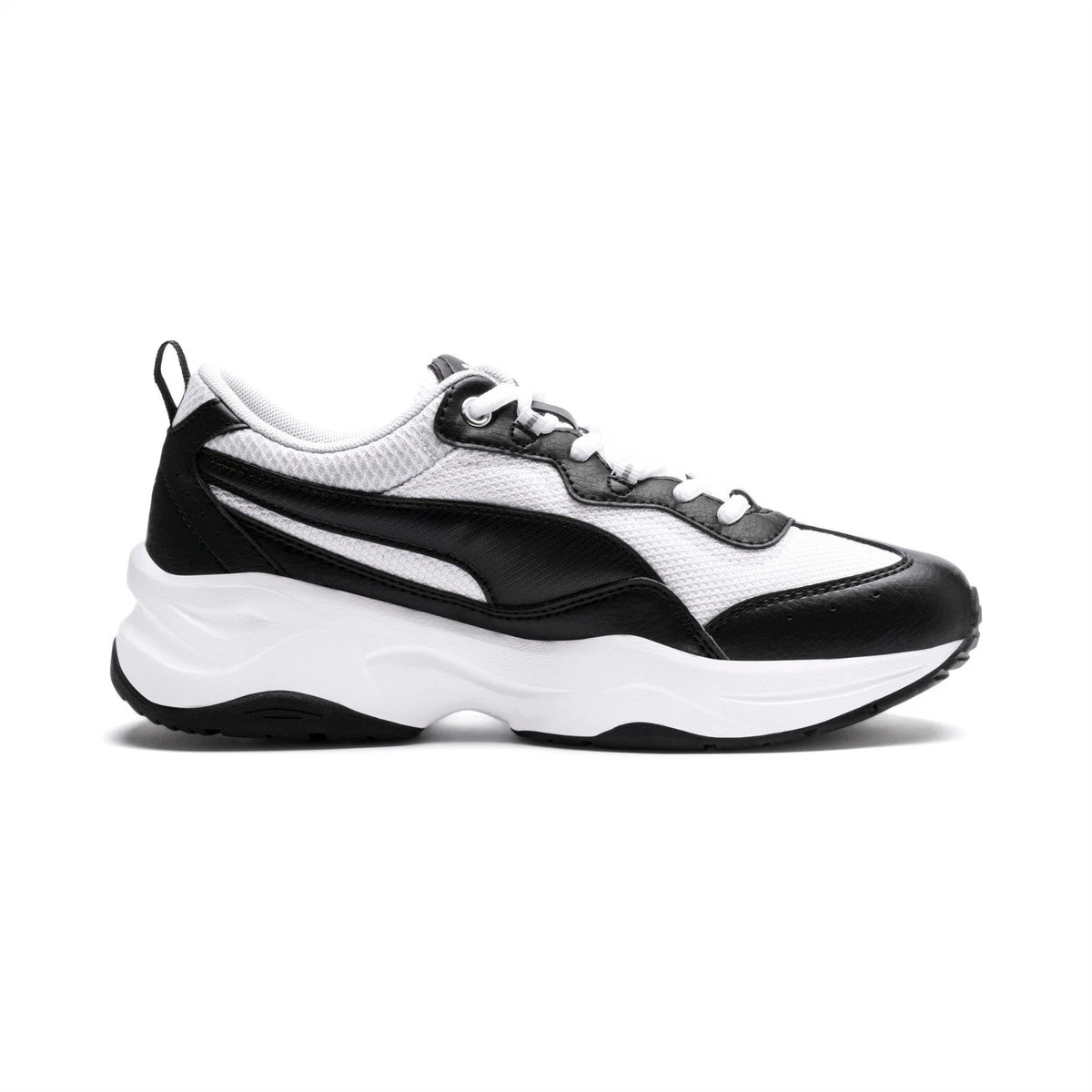 Puma Cilia Womens Trainers Black White Grey Violet Sneakers